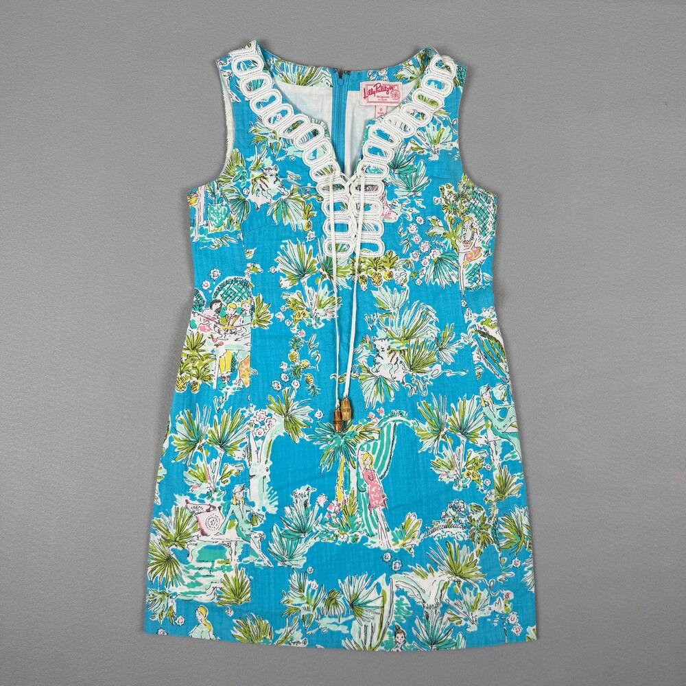 Lilly Pulitzer Ricci Shift Dress Lilly’s State of Mind Print Size 0